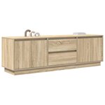 vidaXL Meuble TV avec lumières LED chêne sonoma 160 5x41x50 cm