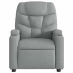 vidaXL Fauteuil de massage inclinable Gris clair Tissu