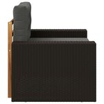 vidaXL Sofa de milieu extérieur Bois d'Acacia Massif Naturel