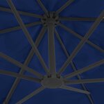 vidaXL Parasol déporté avec mât en aluminium 4x3 cm bleu azur