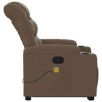 vidaXL Fauteuil de massage inclinable Marron Tissu