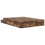 vidaXL Cadre de lit avec rangement Chêne fumé 236.5 x 140 x 31.5 cm