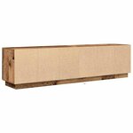 vidaXL Meuble TV avec éclairage LED vieux bois 193 5x41x50 cm