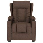 vidaXL Fauteuil de massage Marron Tissu
