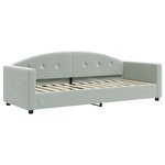 vidaXL Lit de jour avec matelas gris clair 80x200 cm velours