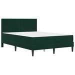 vidaXL Cadre de lit avec matelas Vert foncé 120 x 200 cm Velours