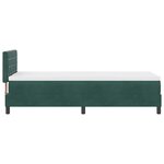 vidaXL Lit à ressorts avec matelas Vert foncé 80 x 200 cm tissu