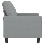 vidaXL Canapé à 2 places Gris clair 140 cm Tissu