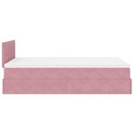 vidaXL Lit ottoman avec matelas rose 120x190 cm velours