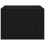 vidaXL Table de chevet murale avec lumières LED chêne noir