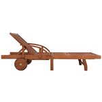 Vidaxl chaise longue avec table bois d'acacia solide
