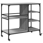 vidaXL Chariot de cuisine sonoma gris 100x45x89 5 cm bois d'ingénierie