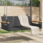 vidaXL Balancelle noir 109x62x40 cm résine tressée