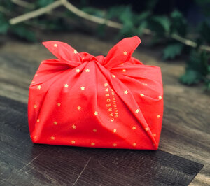 Papier cadeau réutilisable - Mes P'tites Étoiles (Rouge Coquelicot) 35x35CM Mat 100  Coton