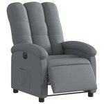 vidaXL Fauteuil inclinable électrique Gris foncé Tissu