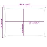 vidaXL Voile d'ombre Jaune et blanc 3 5 x 2 5 m 100   polyester Oxford