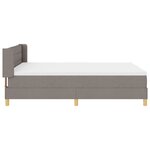 Lit à Ressorts vidaXL avec Matelas Taupe 140x200 cm Tissu