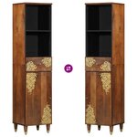 vidaXL Buffet marron miel 38 x 33.5 x 160 cm Bois de manguier massif
