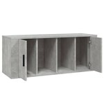 vidaXL Meuble TV Gris béton 100x35x40 cm Bois d'ingénierie