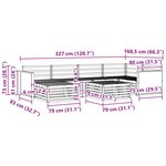 vidaXL Ensemble de canapés d'extérieur 7 Pièces Naturel