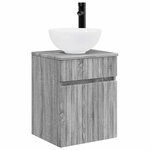 vidaXL Meuble de lavabo mural Sonoma gris 39 x 41 x 64 5 cm