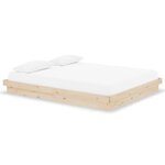 vidaXL Cadre de lit bois massif 160x200 cm