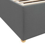 vidaXL Cadre de lit avec matelas Gris foncé 100 x 200 cm tissu