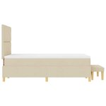 vidaXL Lit à ressorts avec matelas Crème 120 x 190 cm tissu