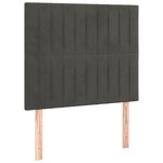 vidaXL Sommier à lattes de lit avec matelas Gris foncé 100x200 cm