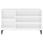 vidaXL Armoire à chaussure Blanc brillant 102x36x60 cm Bois ingénierie