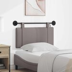 vidaXL Tête de lit suspendue Avec lumière LED Taupe Tissu