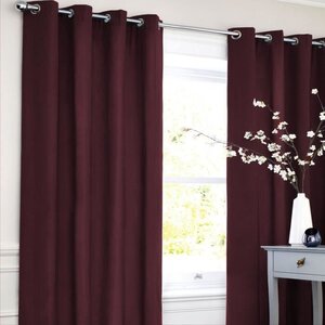 Rideau coton LOOK - Rouge bourgogne - 140x250 cm