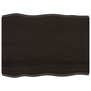 vidaXL Dessus de table bois massif traité bordure assortie