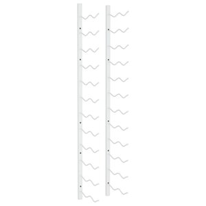 vidaXL Casier à vin mural pour 24 bouteilles Blanc Fer