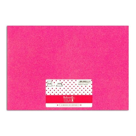 Flex thermocollant à paillettes - Rose fluo - 30 x 21 cm