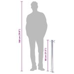 vidaXL Colonne à eau de jardin 80 cm acier inoxydable rond