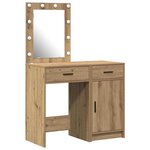 vidaXL Table de Toilette avec tiroir 2 Pièces Marron 50 x 41 x 135 cm
