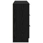 vidaXL Buffet avec tiroir 3 Pièces Chêne noir Bois d'ingénierie