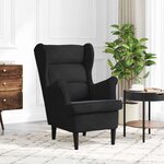 vidaXL Fauteuil Noir 71 x 92 x 91 cm Velours