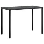 vidaXL Ensemble de canapés en L 5Pièces avec coussins résine tressée noir