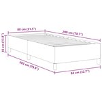 vidaXL Cadre de lit Gris clair 80 x 200 cm Tissu en velours côtelé