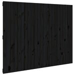 vidaXL Tête de lit murale Noir 146 5x3x110 cm Bois massif de pin