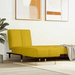 vidaXL Chaise longue jaune velours
