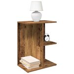 vidaXL Table de chevet vieux bois 46 5x29x61 cm bois d'ingénierie
