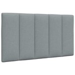 vidaXL Coussin de tête de lit Hanko gris clair 80 cm tissu