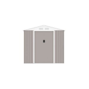 Abri de jardin en acier 4,07 m² - Kit d'ancrage inclus - Taupe
