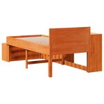 vidaXL Cadre de lit sans matelas cire marron 90x190 cm bois pin massif
