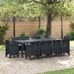 vidaXL Ensemble de salle à manger pour jardin 11 Pièces Anthracite