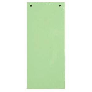 Paquet 100 Fiches Intercalaires Horizontales Unies Perforées - 105x240mm - Vert - X 12 - Exacompta