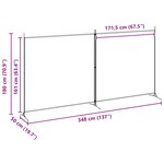 vidaXL Paravent à 2 panneaux Beige 348 x 180 cm Tissu